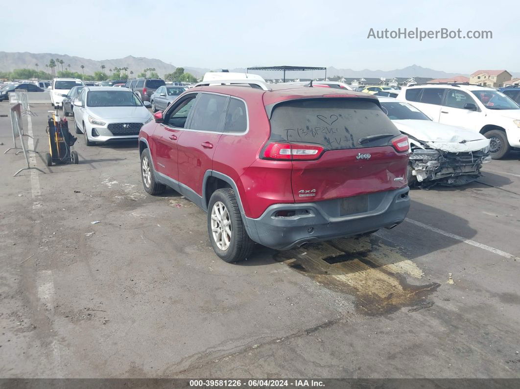 2014 Jeep Cherokee Latitude Maroon vin: 1C4PJMCS9EW246114