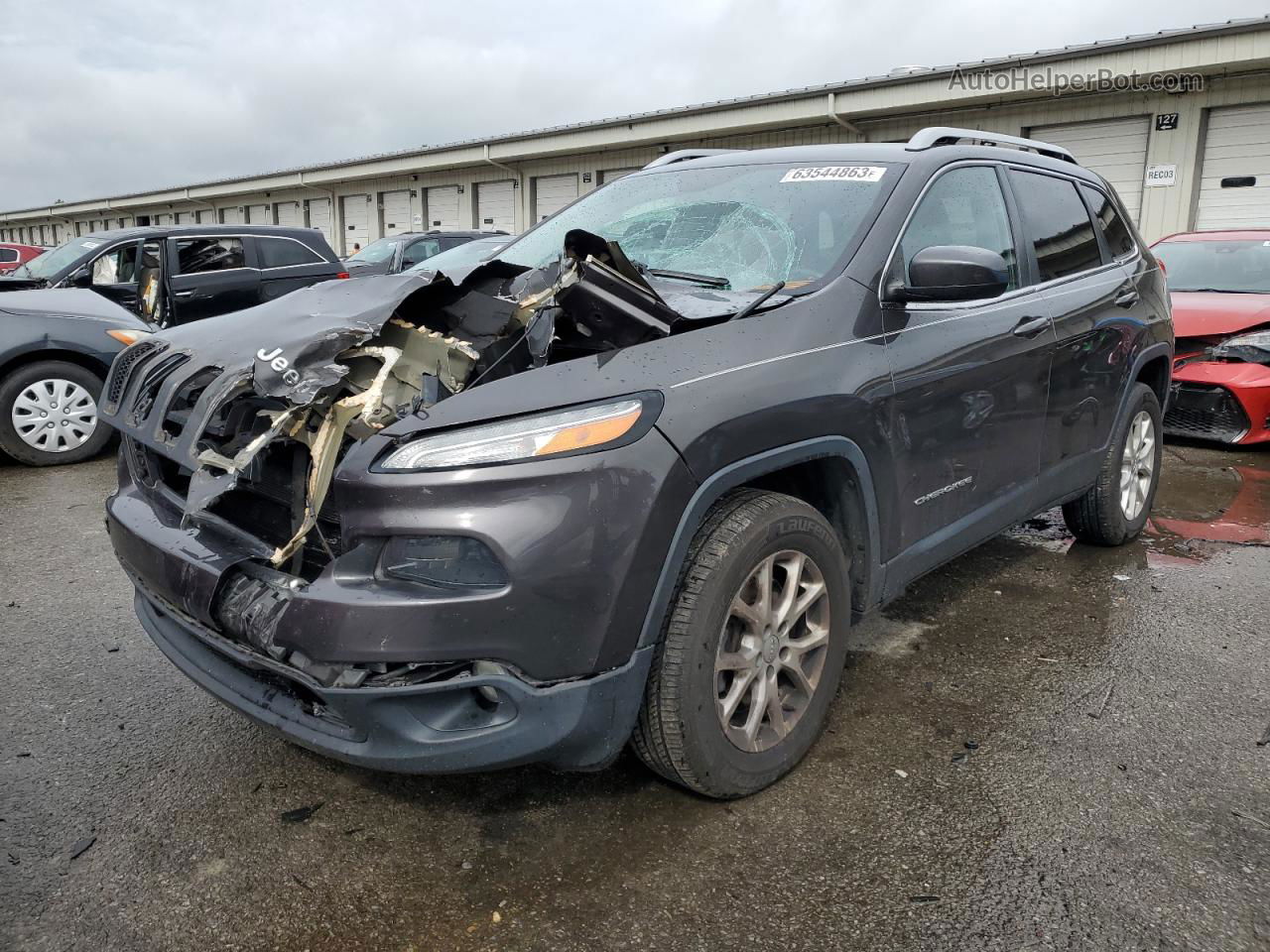 2014 Jeep Cherokee Latitude Gray vin: 1C4PJMCS9EW248154