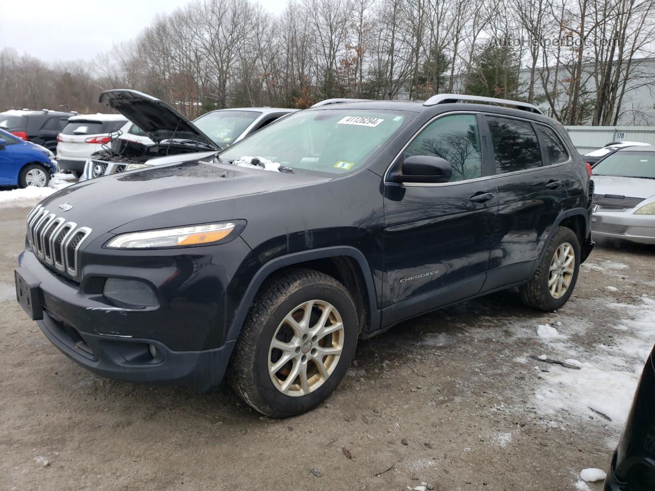 2014 Jeep Cherokee Latitude Black vin: 1C4PJMCS9EW257727