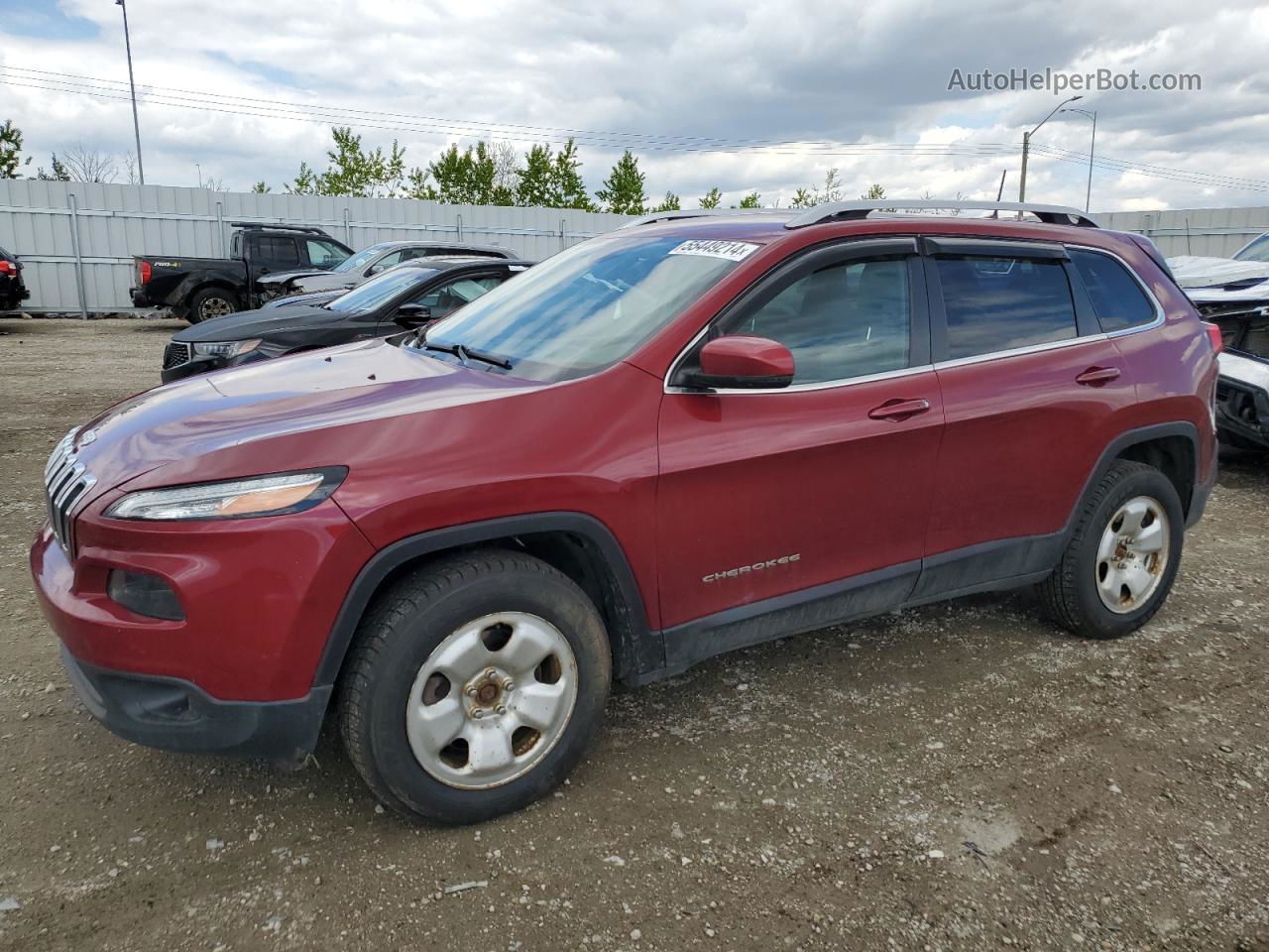 2016 Jeep Cherokee Latitude Red vin: 1C4PJMCS9GW189111