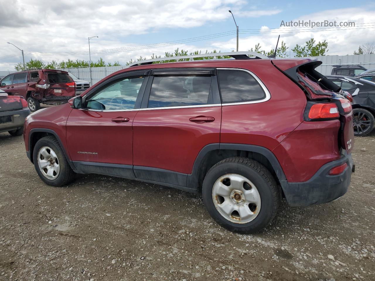 2016 Jeep Cherokee Latitude Red vin: 1C4PJMCS9GW189111