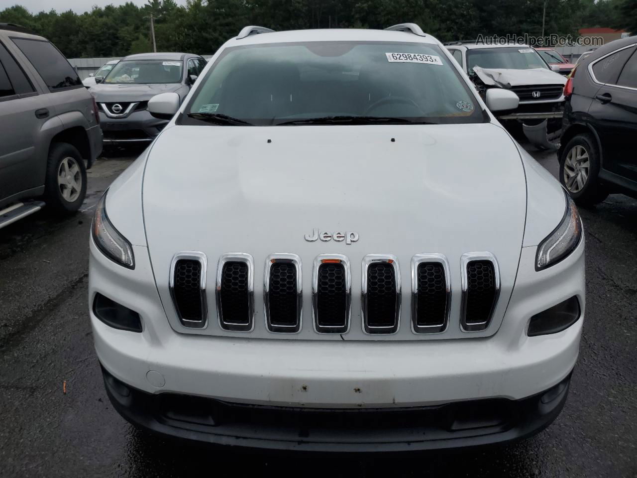 2014 Jeep Cherokee Latitude White vin: 1C4PJMCSXEW153277