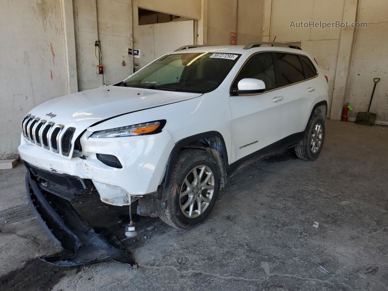 2014 Jeep Cherokee Latitude White vin: 1C4PJMCSXEW183590