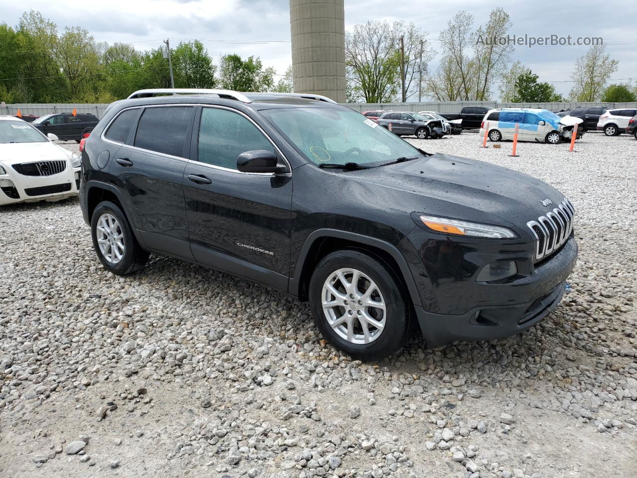 2014 Jeep Cherokee Latitude Black vin: 1C4PJMCSXEW226924