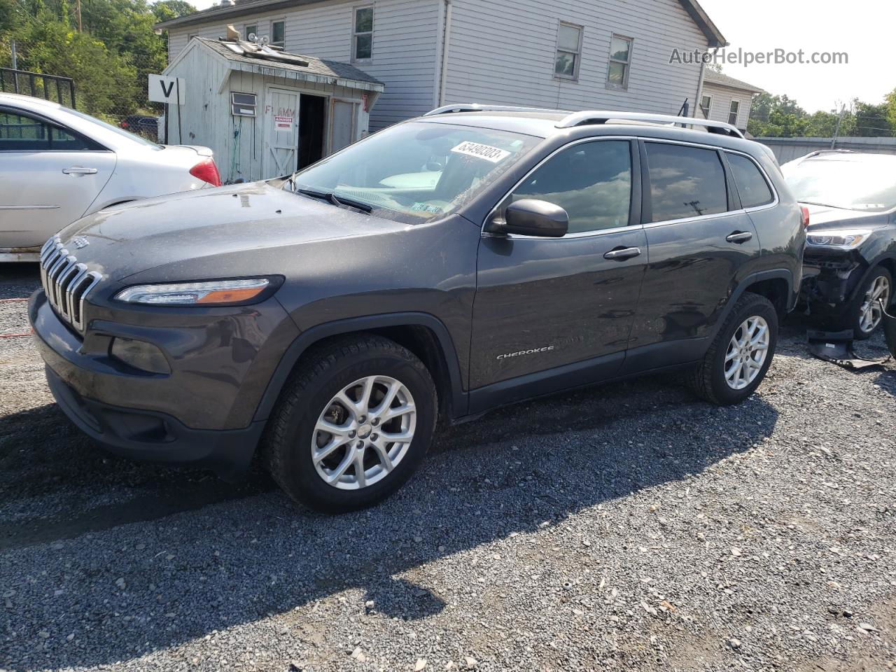 2015 Jeep Cherokee Latitude Gray vin: 1C4PJMCSXFW686344