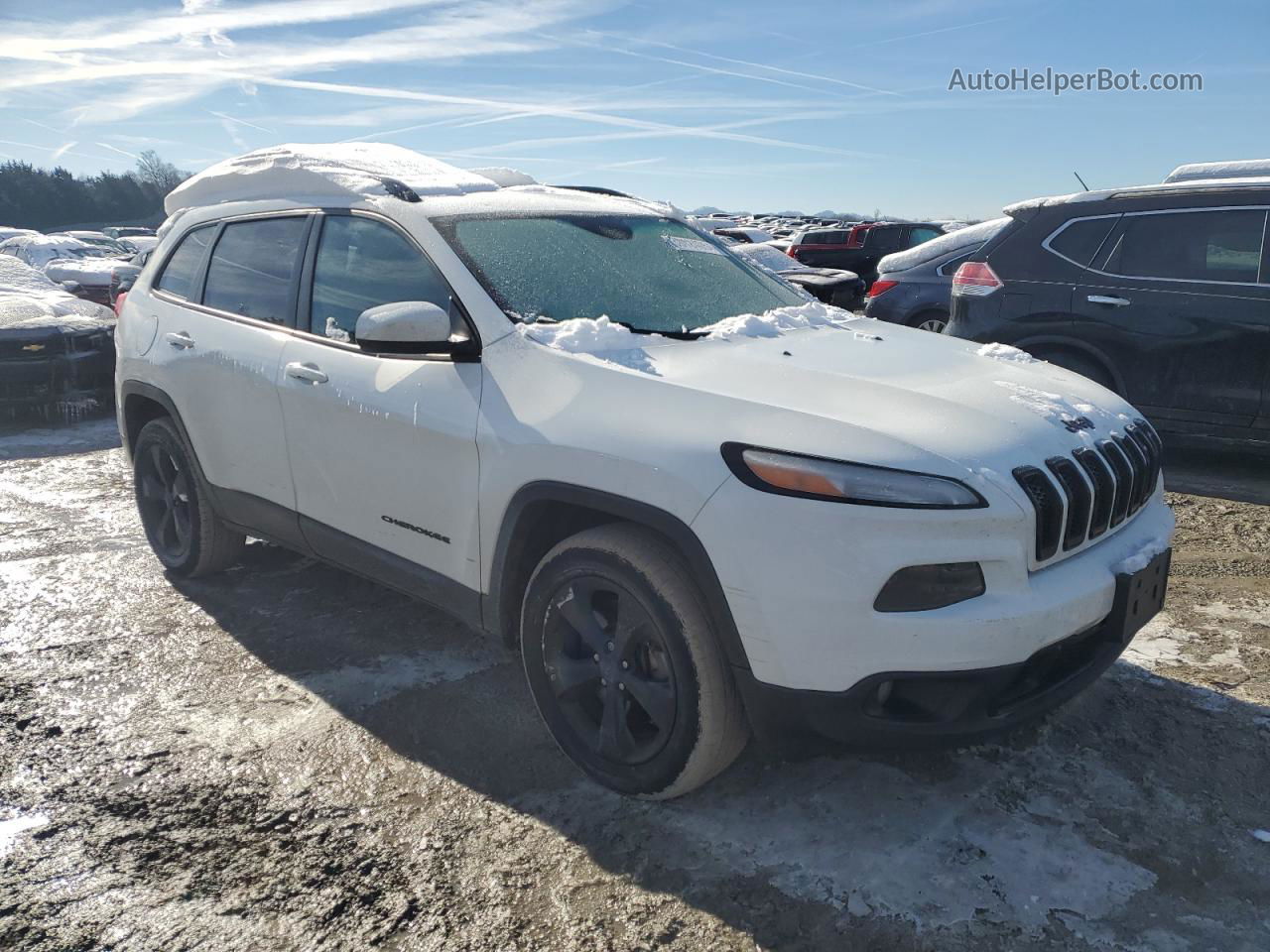 2016 Jeep Cherokee Latitude White vin: 1C4PJMCSXGW192874