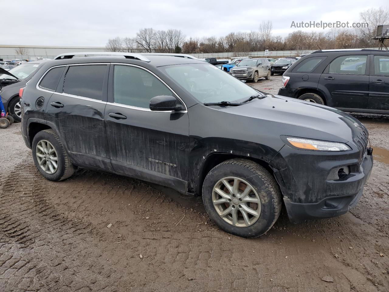 2016 Jeep Cherokee Latitude Black vin: 1C4PJMCSXGW323320