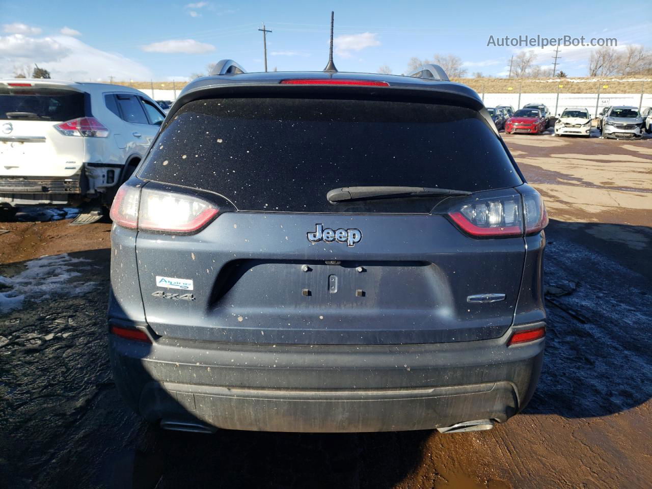 2019 Jeep Cherokee Latitude Синий vin: 1C4PJMCX2KD371622