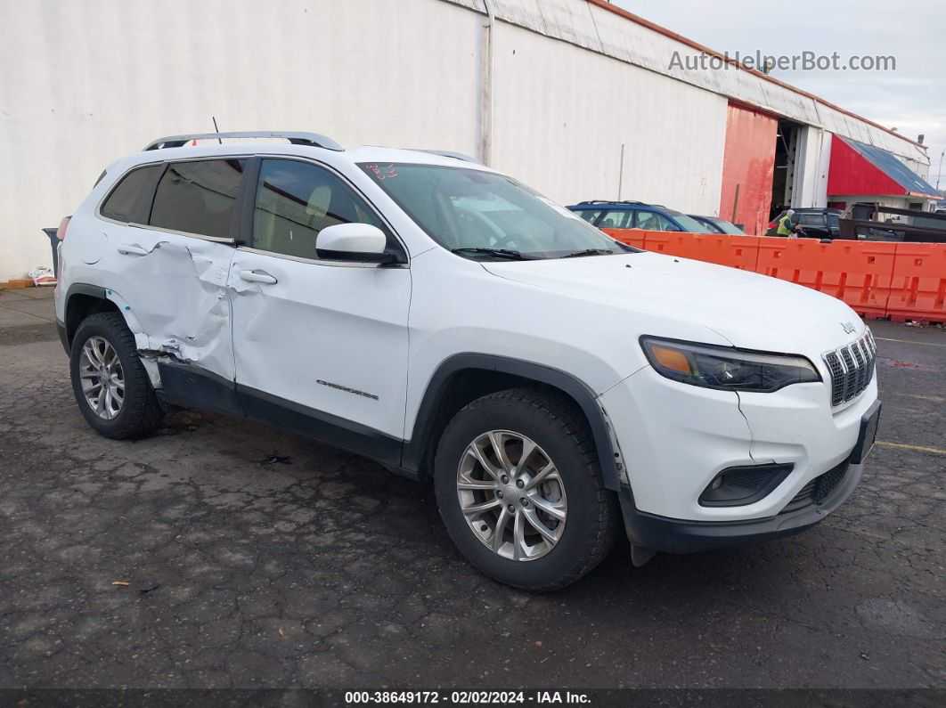 2019 Jeep Cherokee Latitude 4x4 White vin: 1C4PJMCX4KD155142