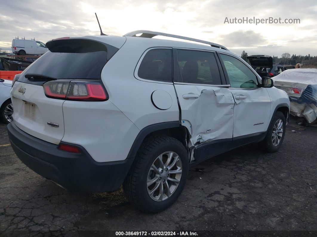 2019 Jeep Cherokee Latitude 4x4 White vin: 1C4PJMCX4KD155142