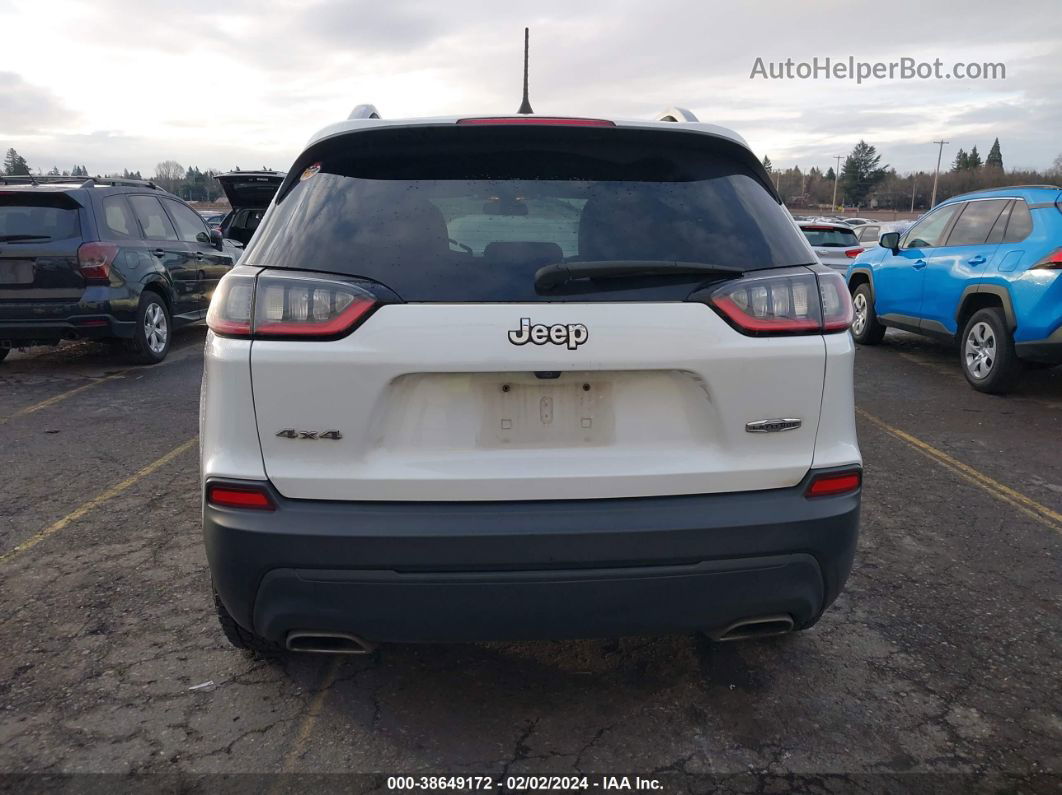 2019 Jeep Cherokee Latitude 4x4 White vin: 1C4PJMCX4KD155142