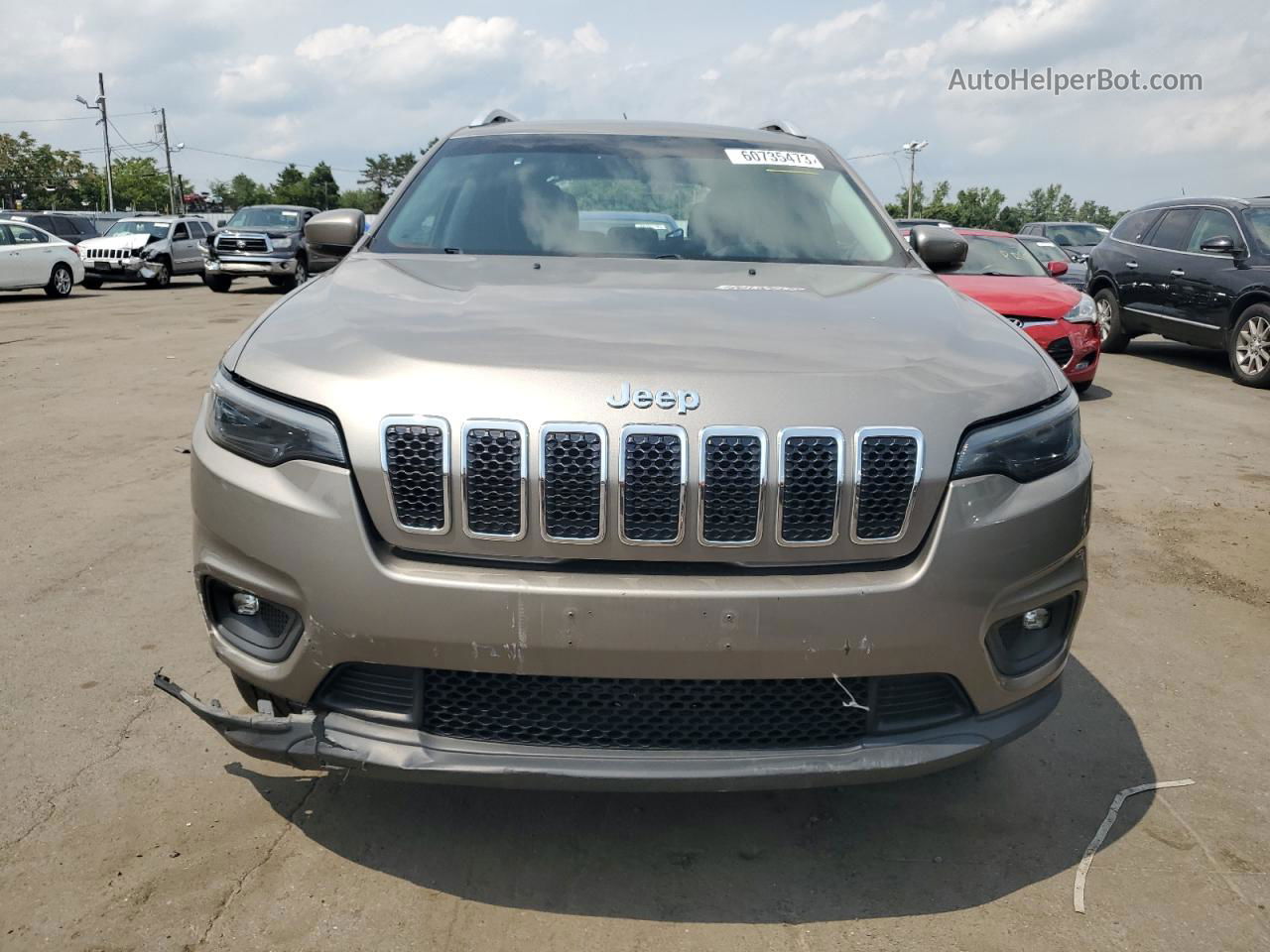 2019 Jeep Cherokee Latitude Tan vin: 1C4PJMCX7KD404792