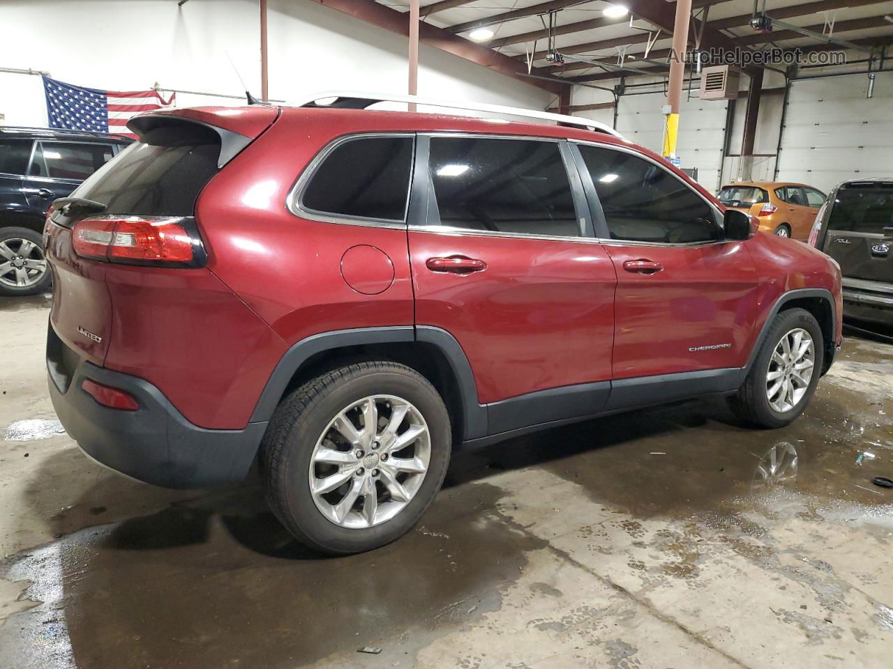 2014 Jeep Cherokee Limited Красный vin: 1C4PJMDB0EW266217