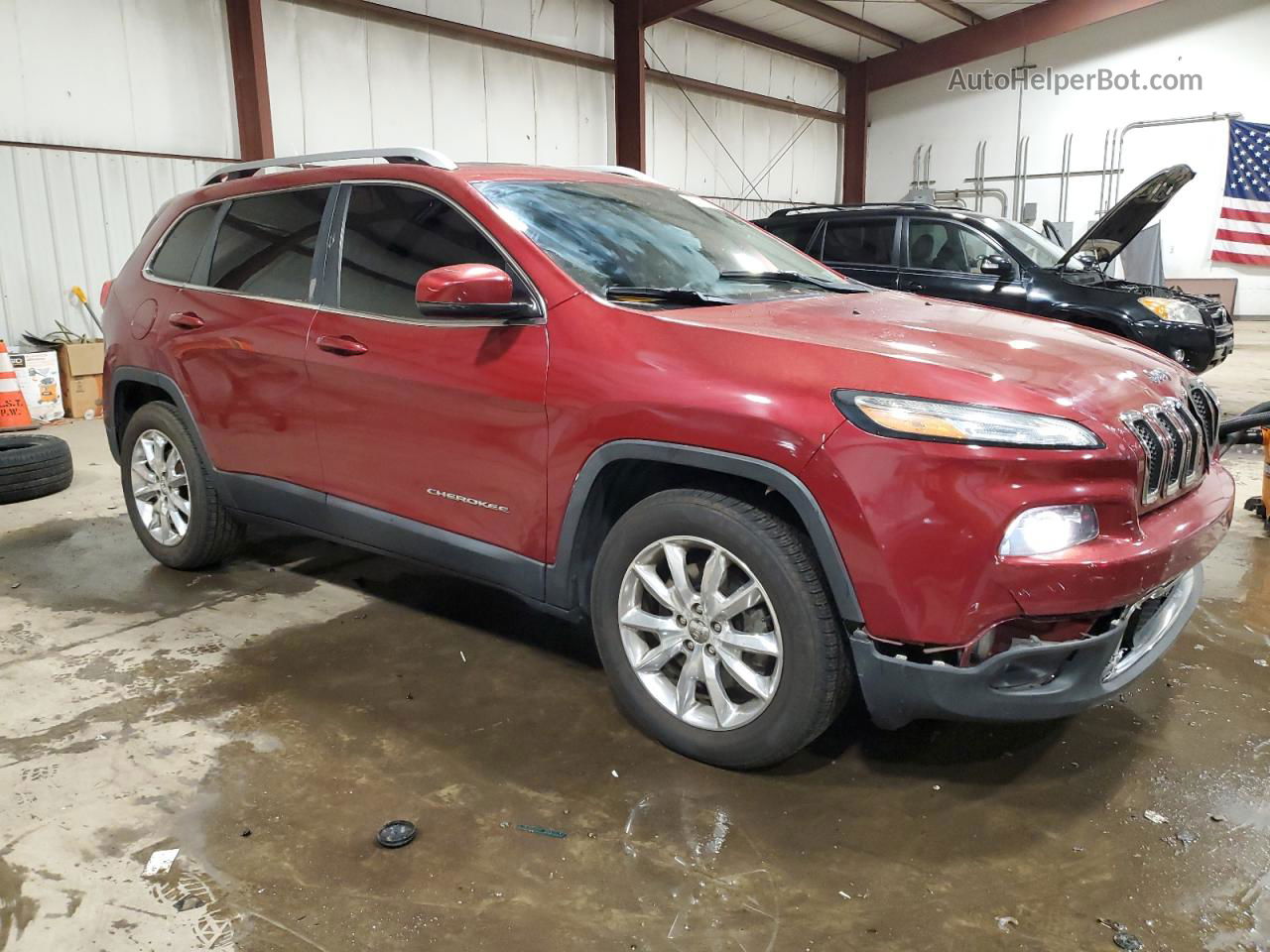 2014 Jeep Cherokee Limited Red vin: 1C4PJMDB0EW266217