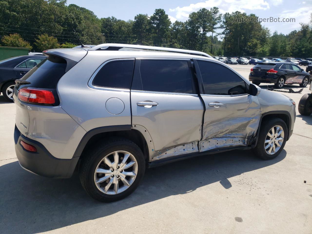 2015 Jeep Cherokee Limited Silver vin: 1C4PJMDB0FW662746