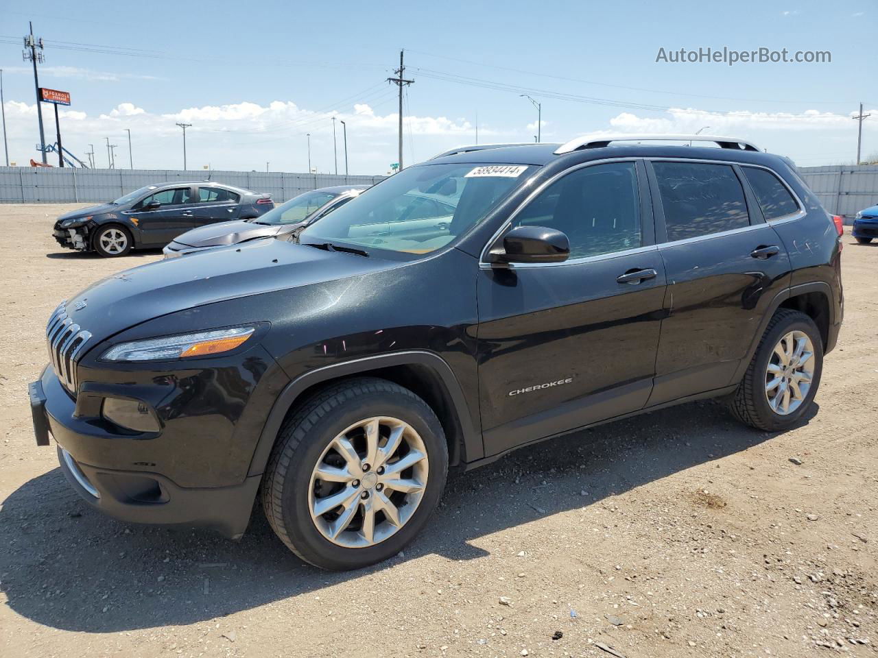 2016 Jeep Cherokee Limited Black vin: 1C4PJMDB1GW244620