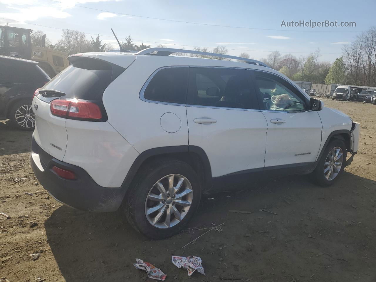 2016 Jeep Cherokee Limited White vin: 1C4PJMDB1GW306307