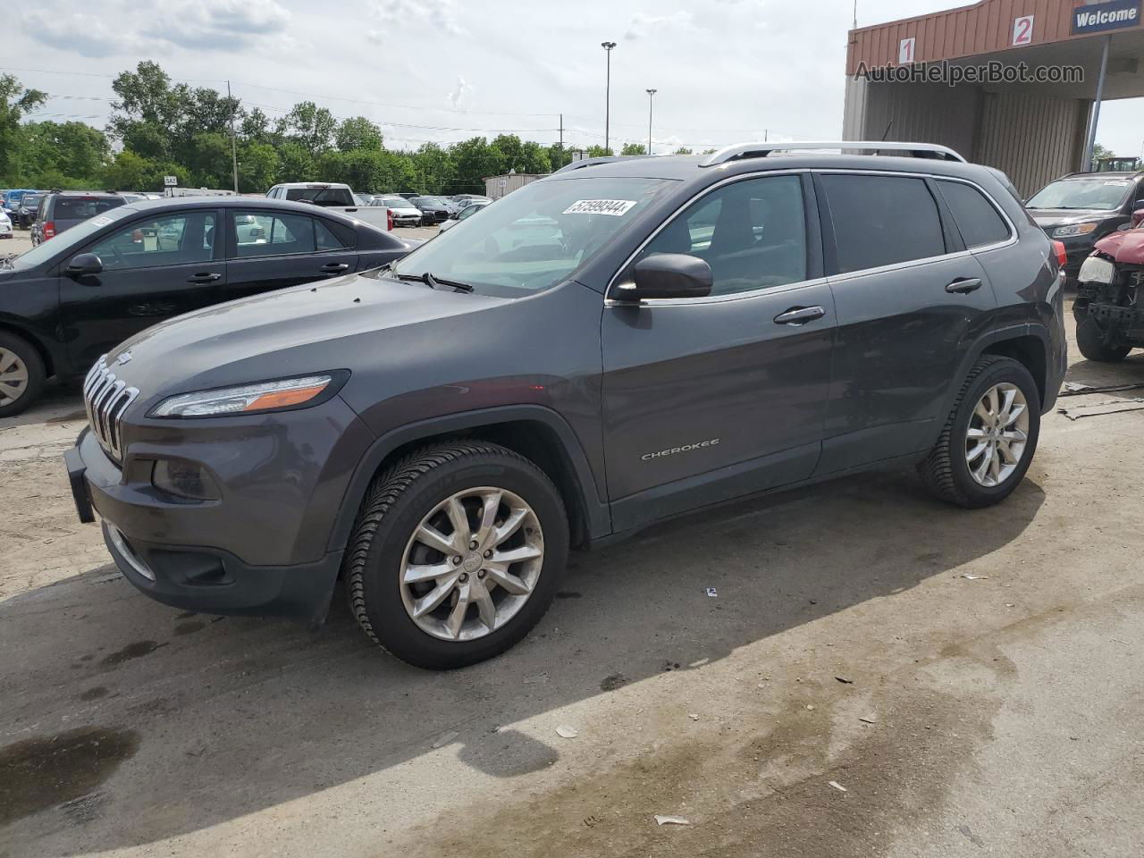 2015 Jeep Cherokee Limited Gray vin: 1C4PJMDB2FW500844