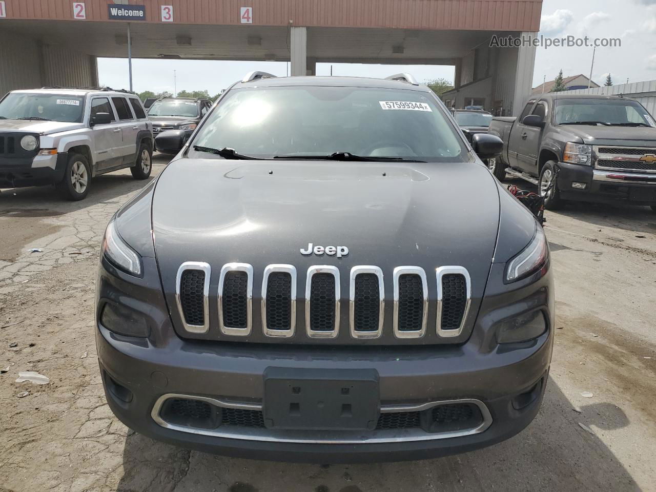 2015 Jeep Cherokee Limited Gray vin: 1C4PJMDB2FW500844