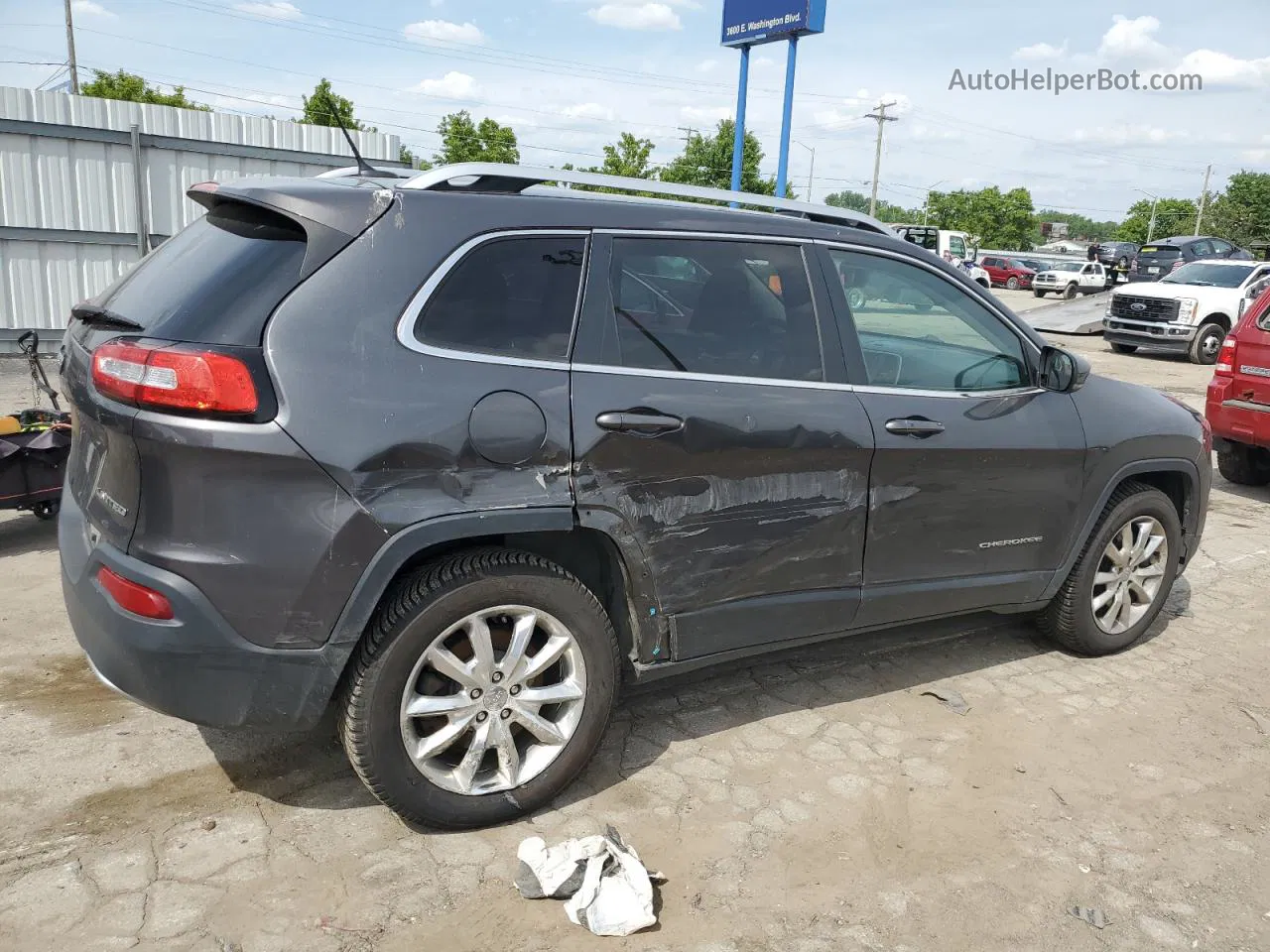 2015 Jeep Cherokee Limited Gray vin: 1C4PJMDB2FW500844