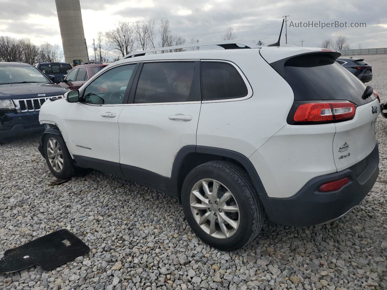 2016 Jeep Cherokee Limited White vin: 1C4PJMDB2GW295723