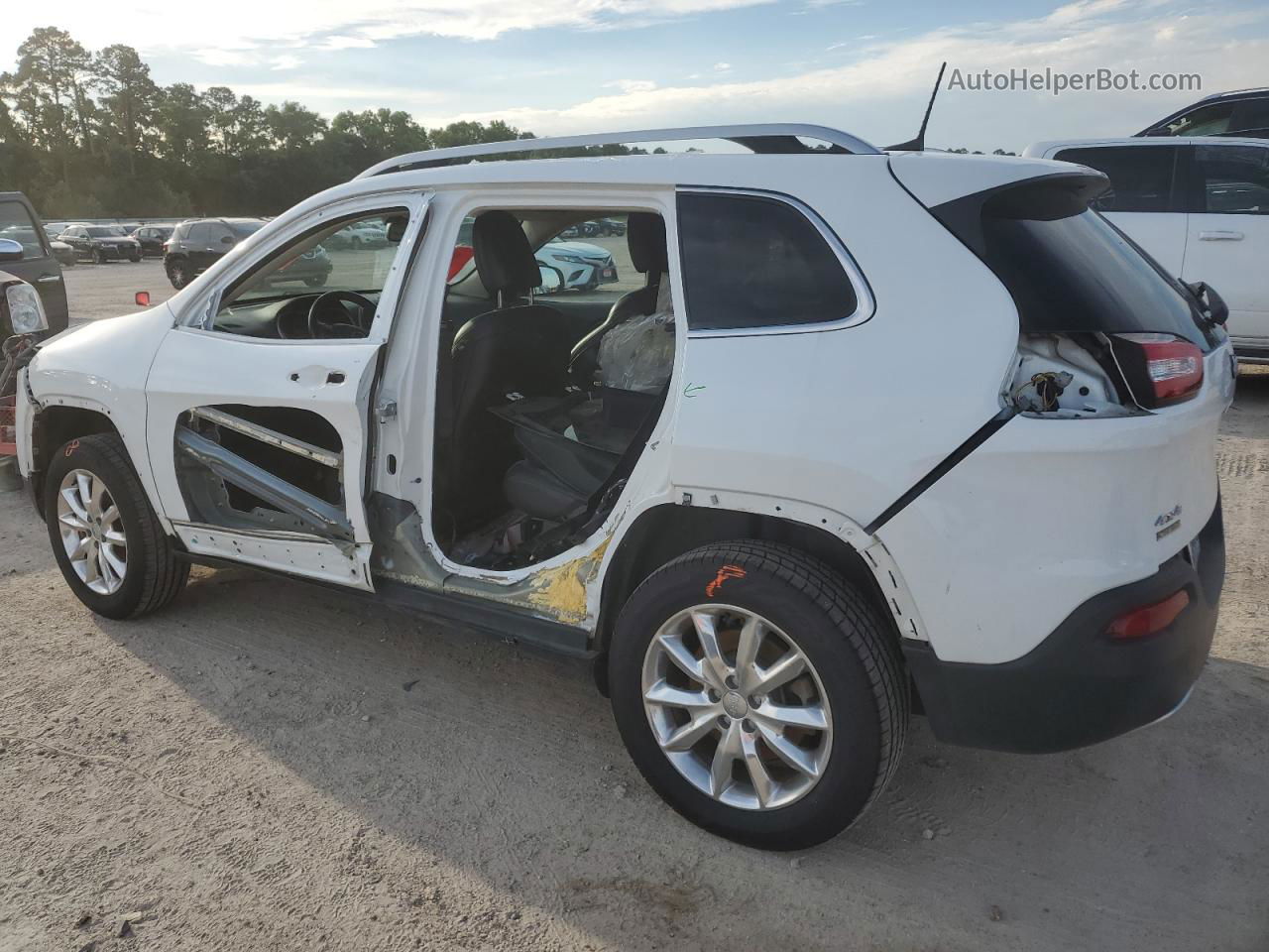 2016 Jeep Cherokee Limited White vin: 1C4PJMDB2GW332382