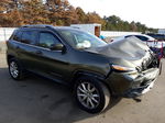 2015 Jeep Cherokee Limited Green vin: 1C4PJMDB3FW699239