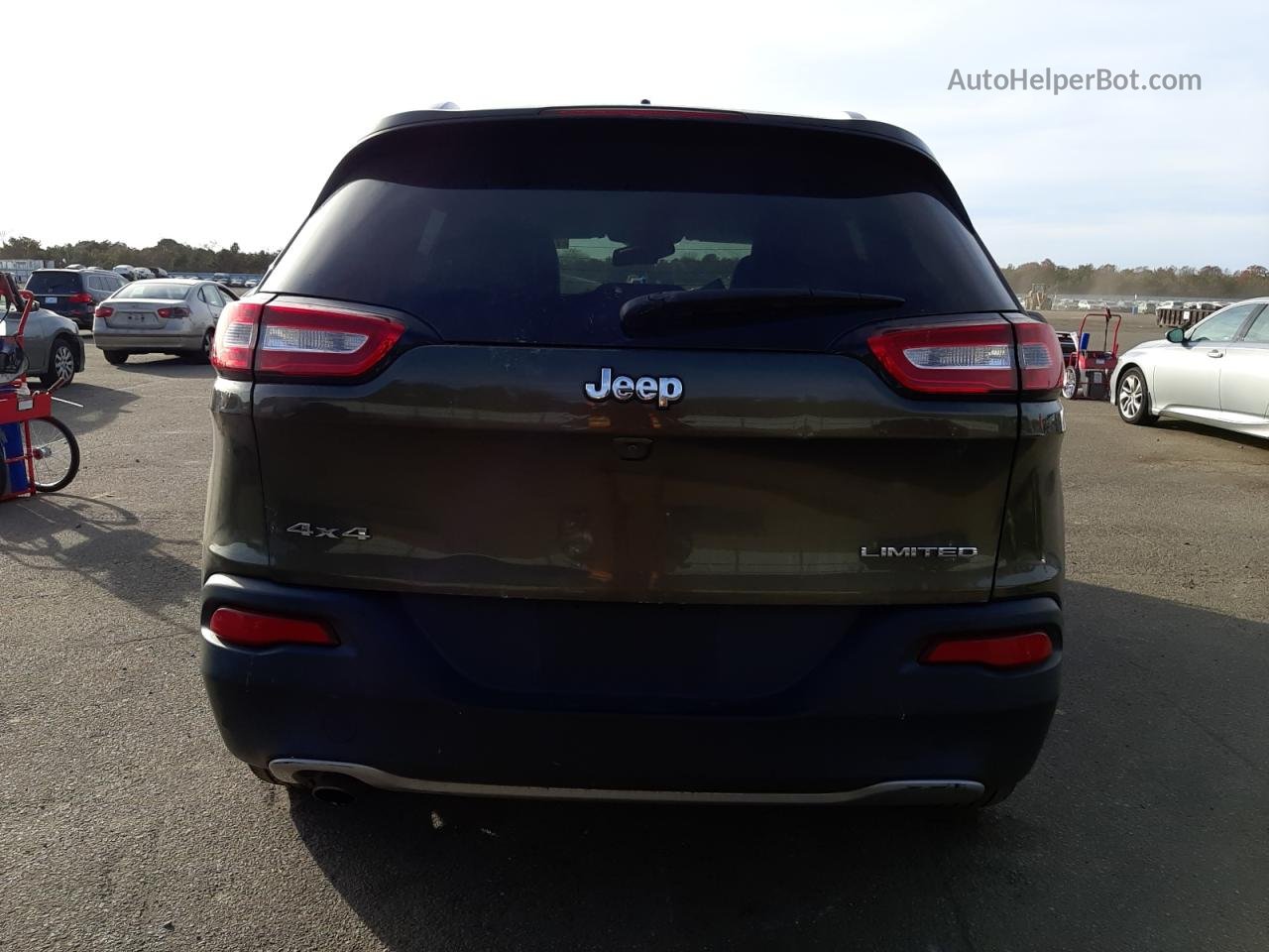 2015 Jeep Cherokee Limited Green vin: 1C4PJMDB3FW699239