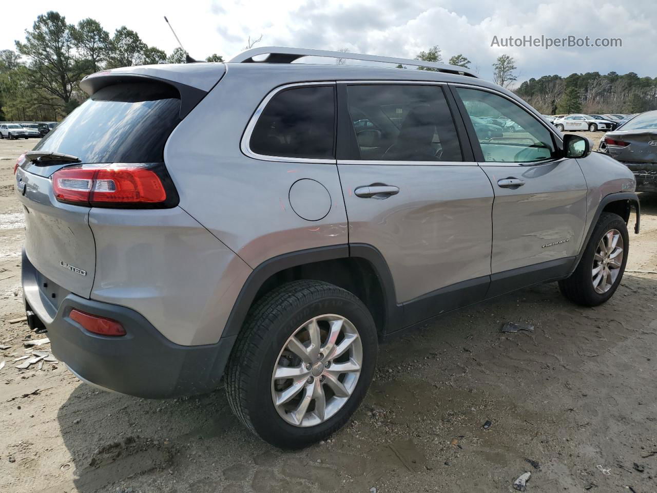 2014 Jeep Cherokee Limited Silver vin: 1C4PJMDB4EW320098