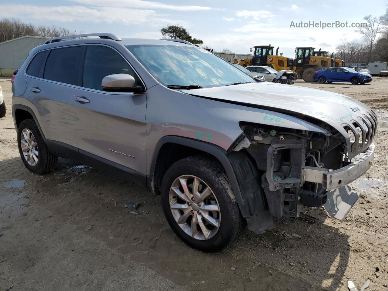 2014 Jeep Cherokee Limited Silver vin: 1C4PJMDB4EW320098