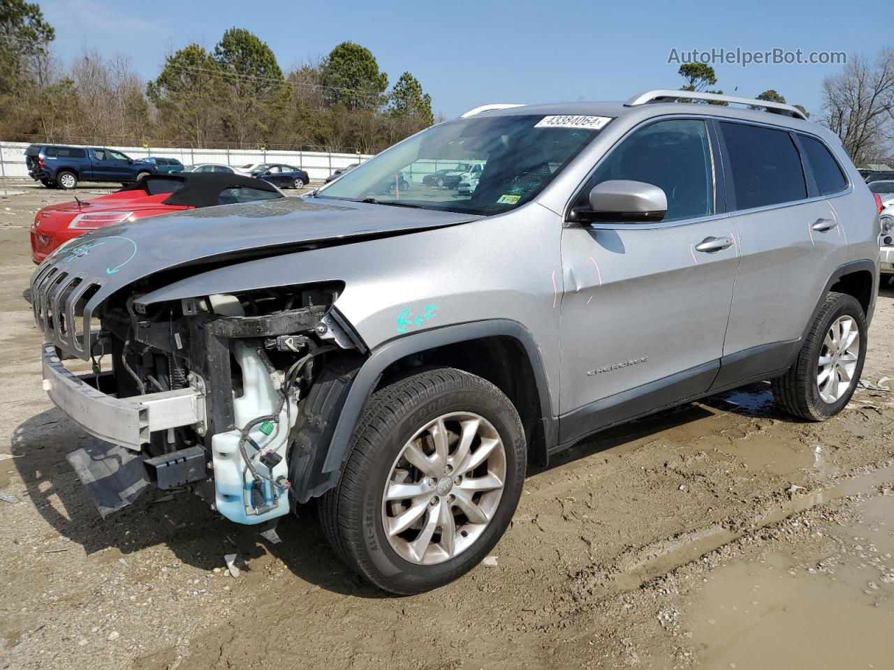 2014 Jeep Cherokee Limited Silver vin: 1C4PJMDB4EW320098