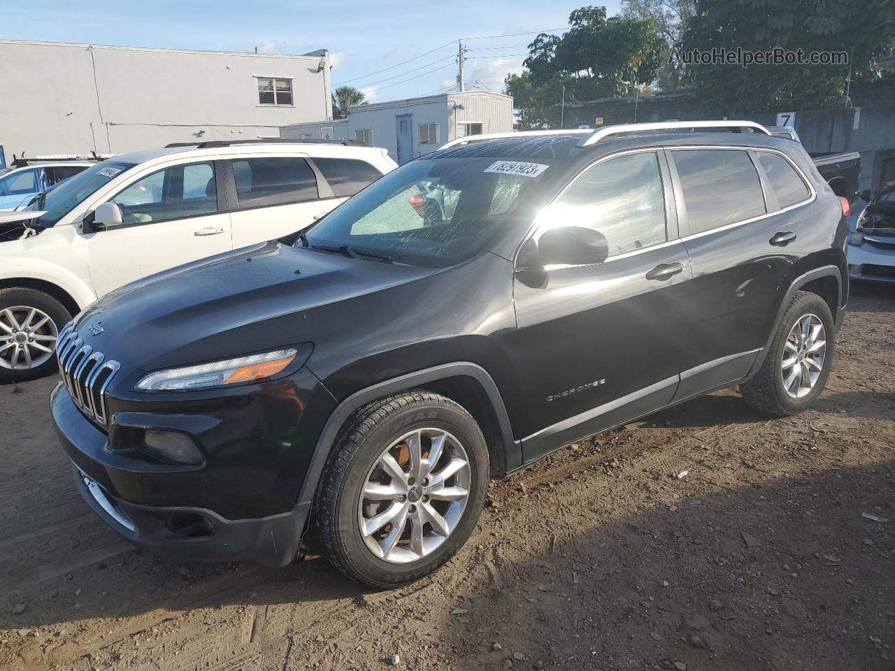 2015 Jeep Cherokee Limited Black vin: 1C4PJMDB4FW743149