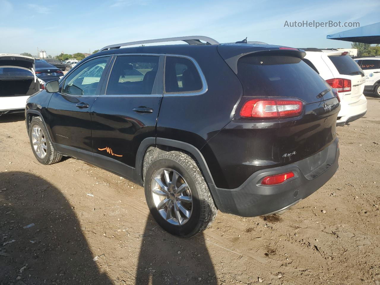 2015 Jeep Cherokee Limited Black vin: 1C4PJMDB4FW743149