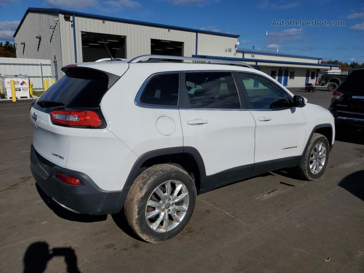 2014 Jeep Cherokee Limited White vin: 1C4PJMDB5EW317288