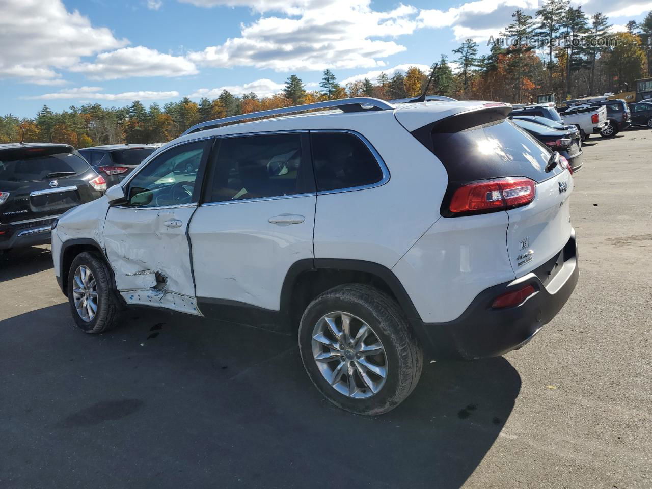 2014 Jeep Cherokee Limited White vin: 1C4PJMDB5EW317288