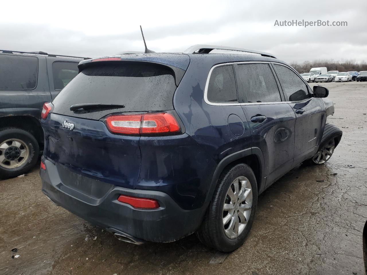 2016 Jeep Cherokee Limited Синий vin: 1C4PJMDB5GW268726