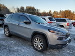 2016 Jeep Cherokee Limited Silver vin: 1C4PJMDB5GW316578