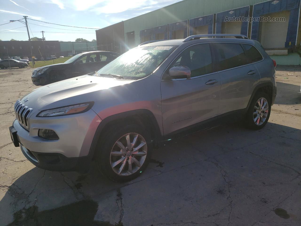 2016 Jeep Cherokee Limited Silver vin: 1C4PJMDB6GW185337