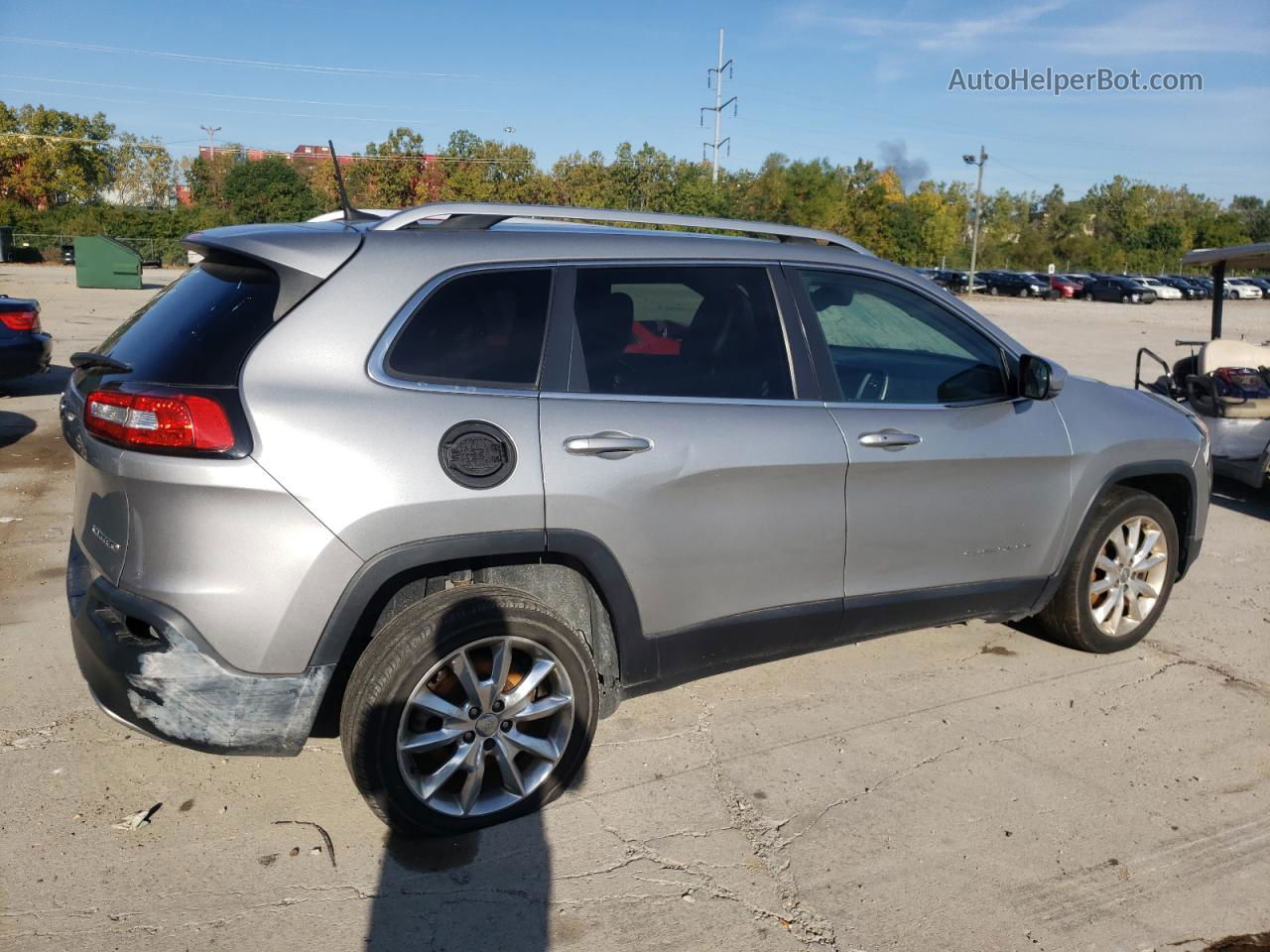 2016 Jeep Cherokee Limited Silver vin: 1C4PJMDB6GW185337