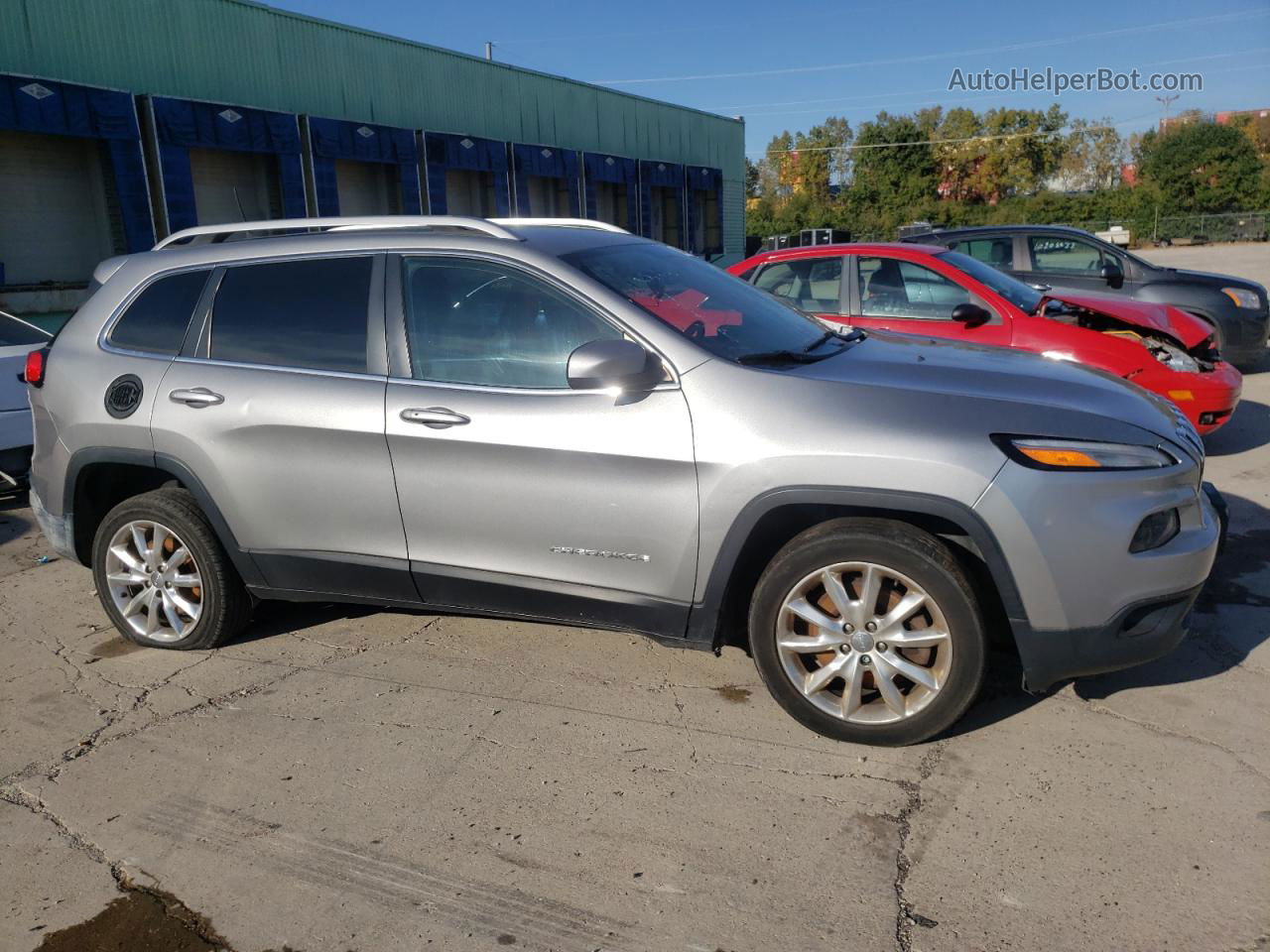 2016 Jeep Cherokee Limited Silver vin: 1C4PJMDB6GW185337