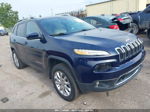 2016 Jeep Cherokee Limited Blue vin: 1C4PJMDB6GW366874