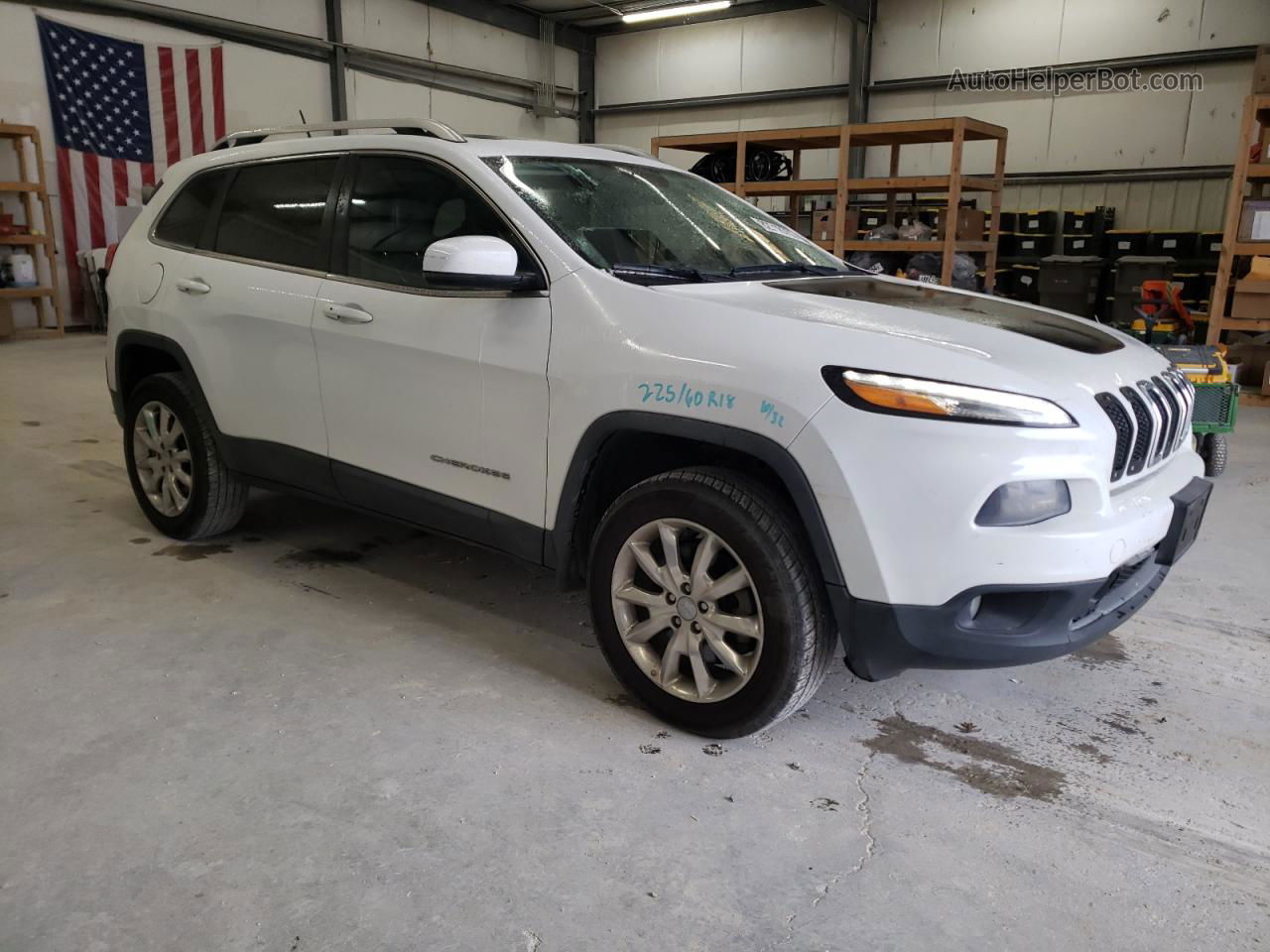 2014 Jeep Cherokee Limited White vin: 1C4PJMDB7EW207763