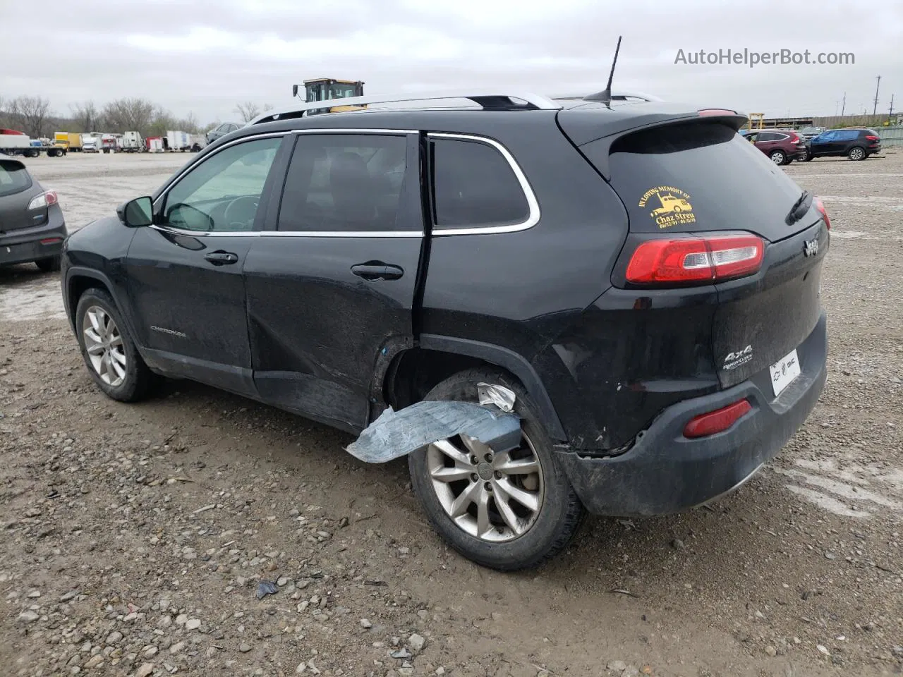 2016 Jeep Cherokee Limited Black vin: 1C4PJMDB7GW206504