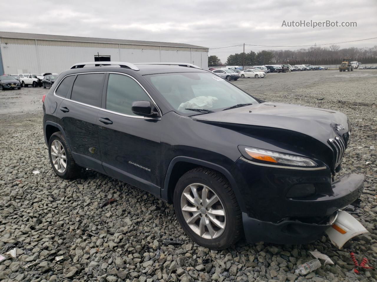 2016 Jeep Cherokee Limited Black vin: 1C4PJMDB7GW225652