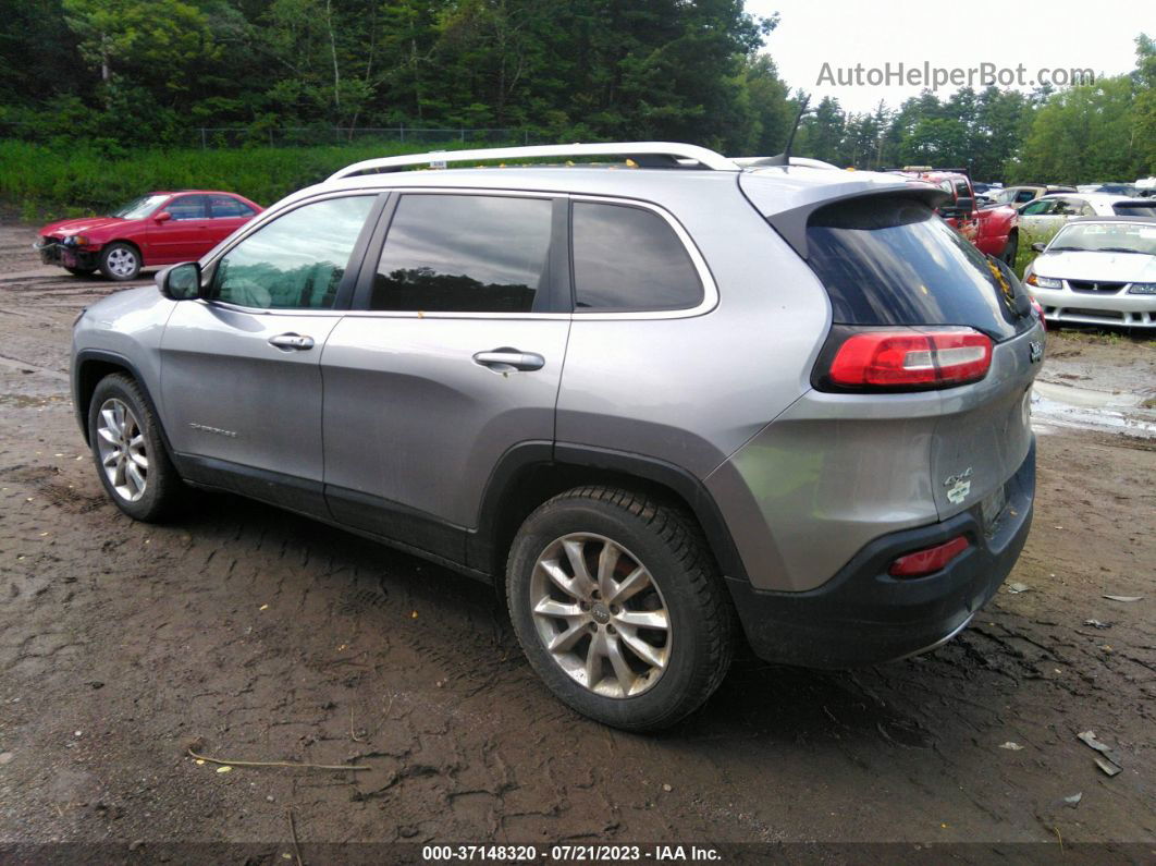 2016 Jeep Cherokee Limited Gray vin: 1C4PJMDB7GW250504