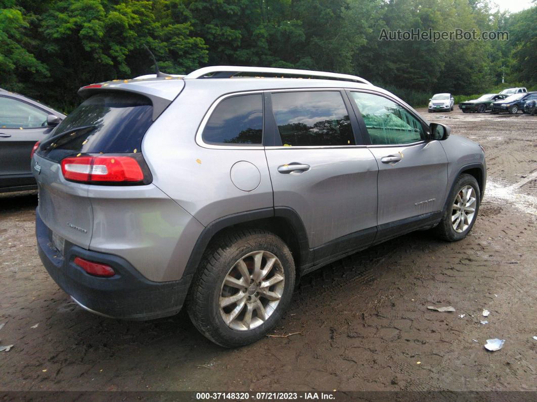 2016 Jeep Cherokee Limited Gray vin: 1C4PJMDB7GW250504