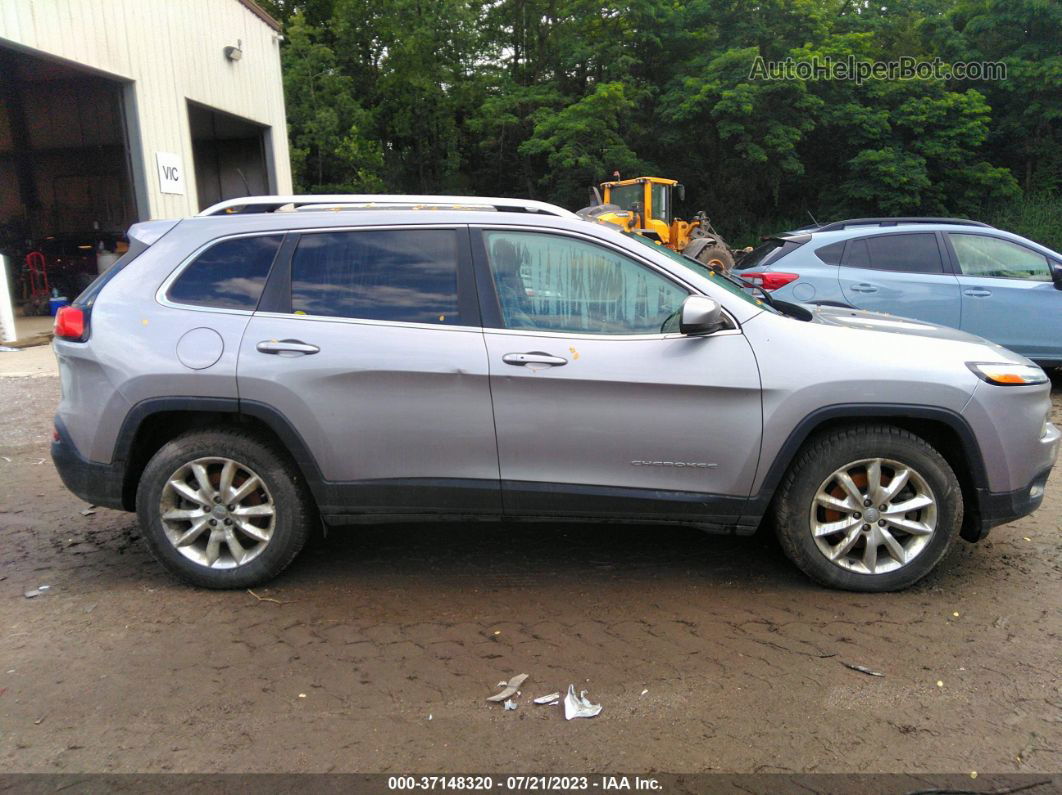 2016 Jeep Cherokee Limited Gray vin: 1C4PJMDB7GW250504