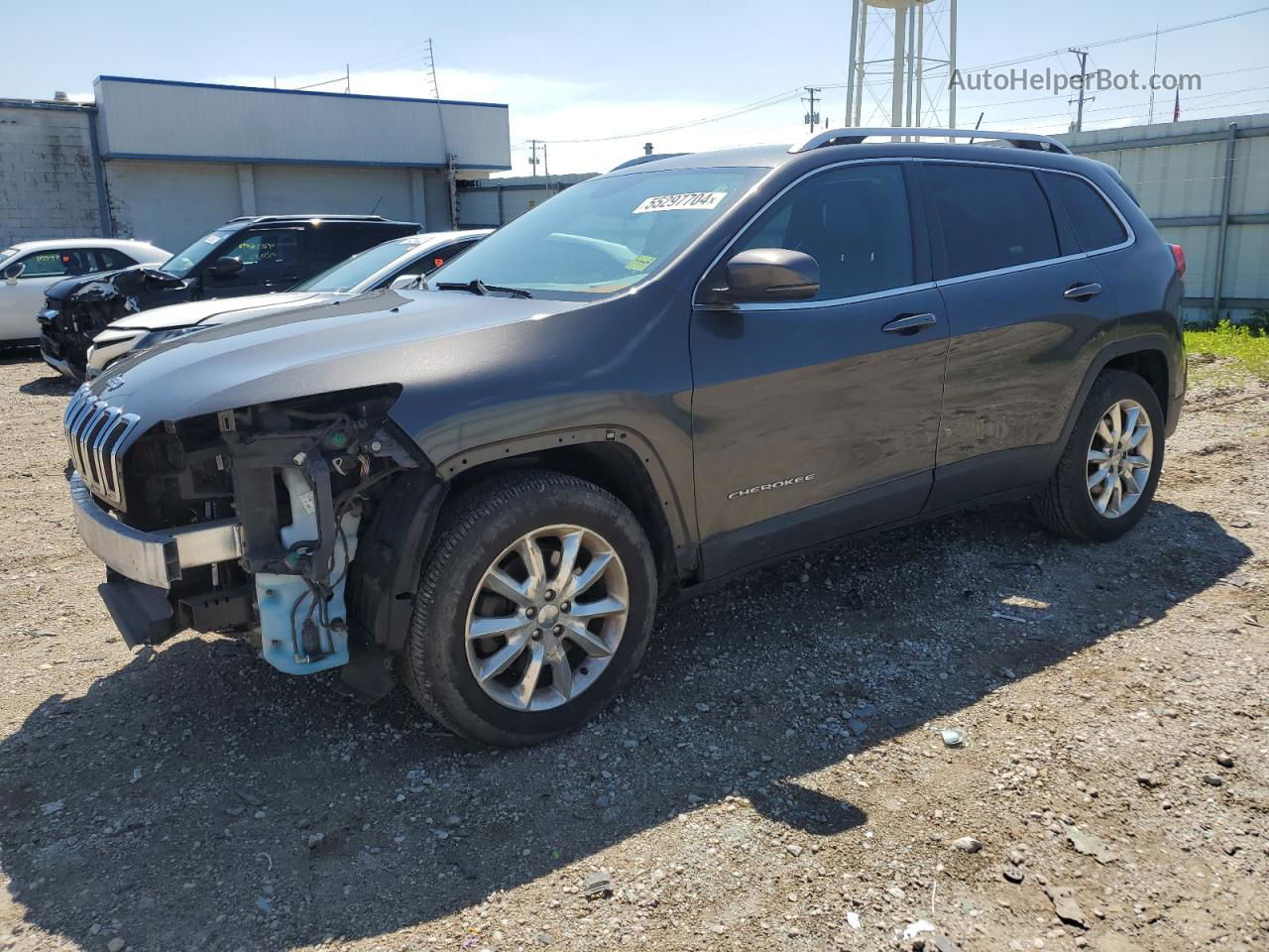 2014 Jeep Cherokee Limited Серый vin: 1C4PJMDB8EW266255