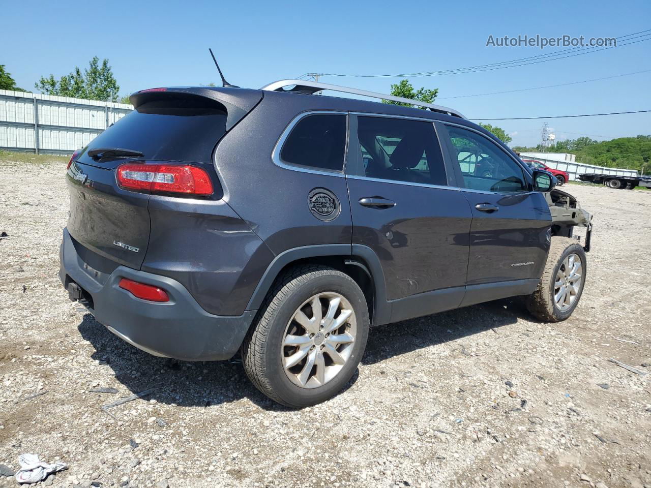 2014 Jeep Cherokee Limited Gray vin: 1C4PJMDB8EW266255