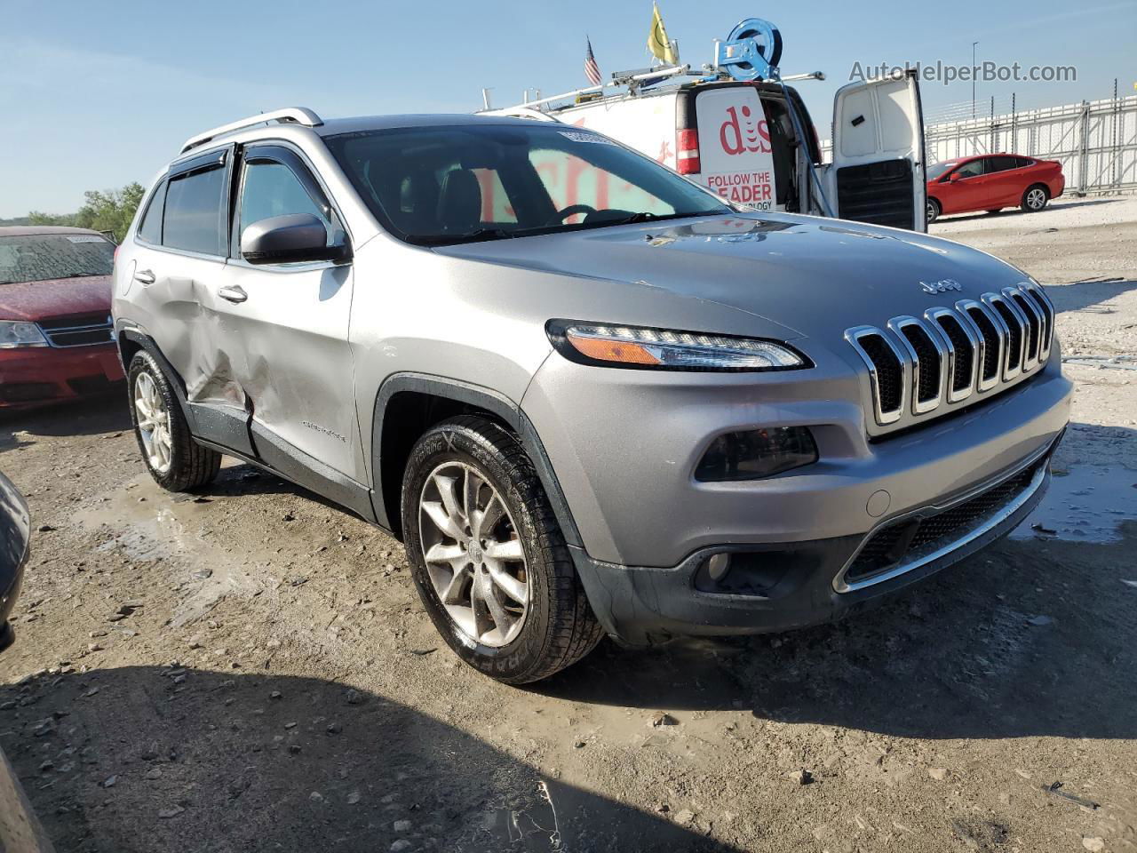 2015 Jeep Cherokee Limited Серый vin: 1C4PJMDB8FW626299